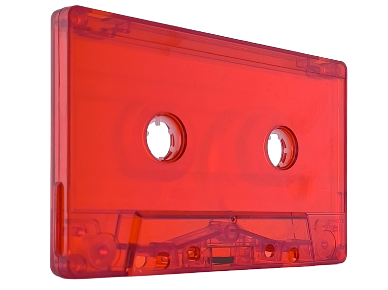 Transparent Red Cassette Shells
